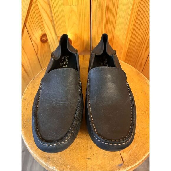 Sperry Top-Sider Wave Driver Loafers Driving Moccasins Shoes Mens 9M Black - Picture 2 of 8